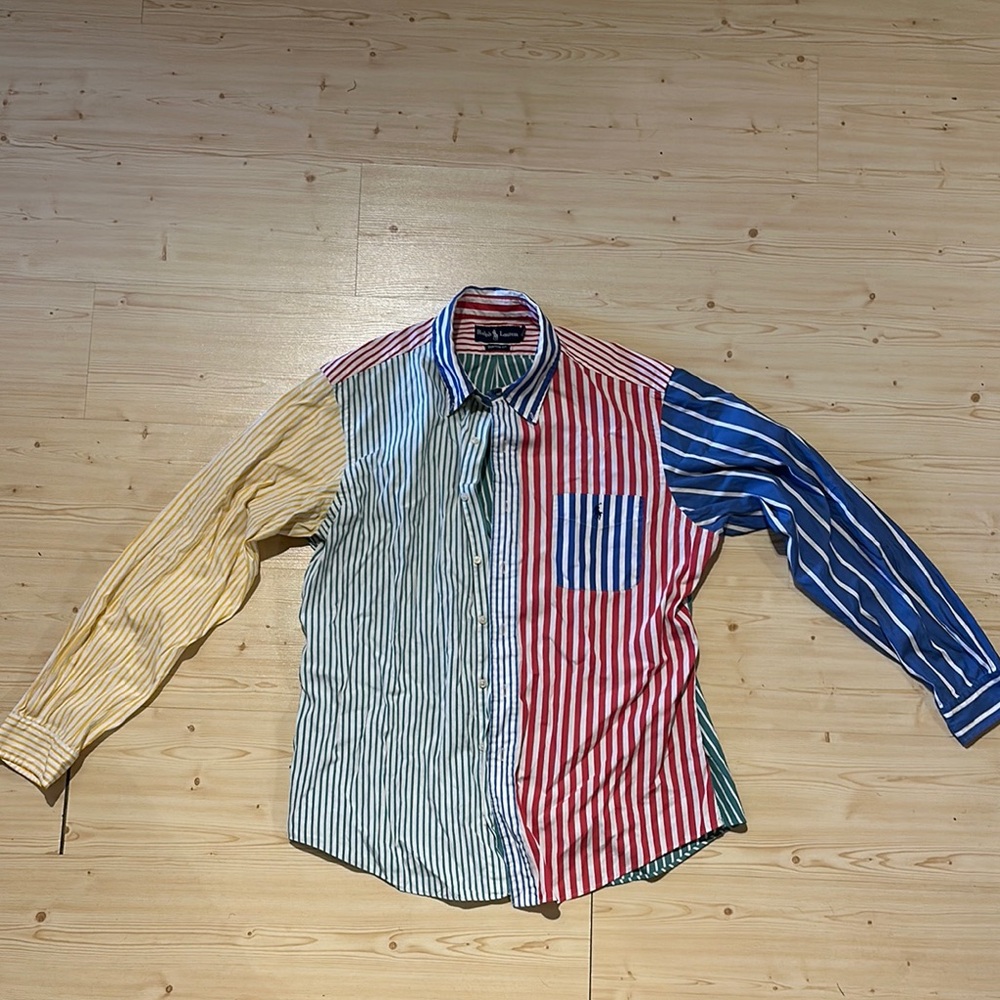 Vintage Polo Colorful Striped Men's Shirt
